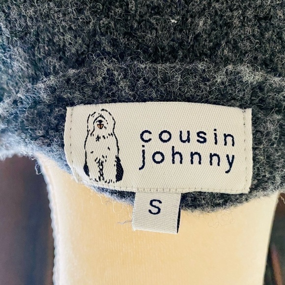 Cousin Johnny grey wool sweater with black beading and embroidery. Size S. EUC. - Picture 6 of 12